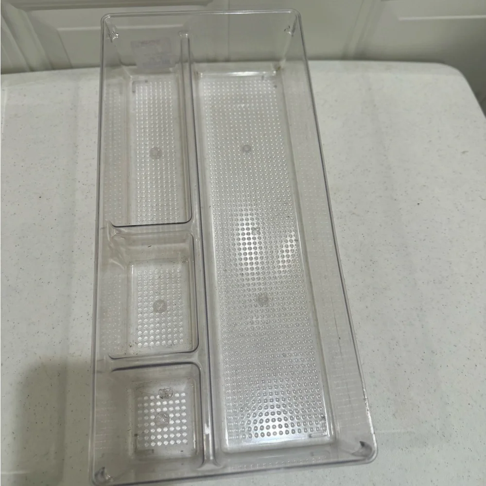 NEW Clear Plastic Drawer Organizers Set